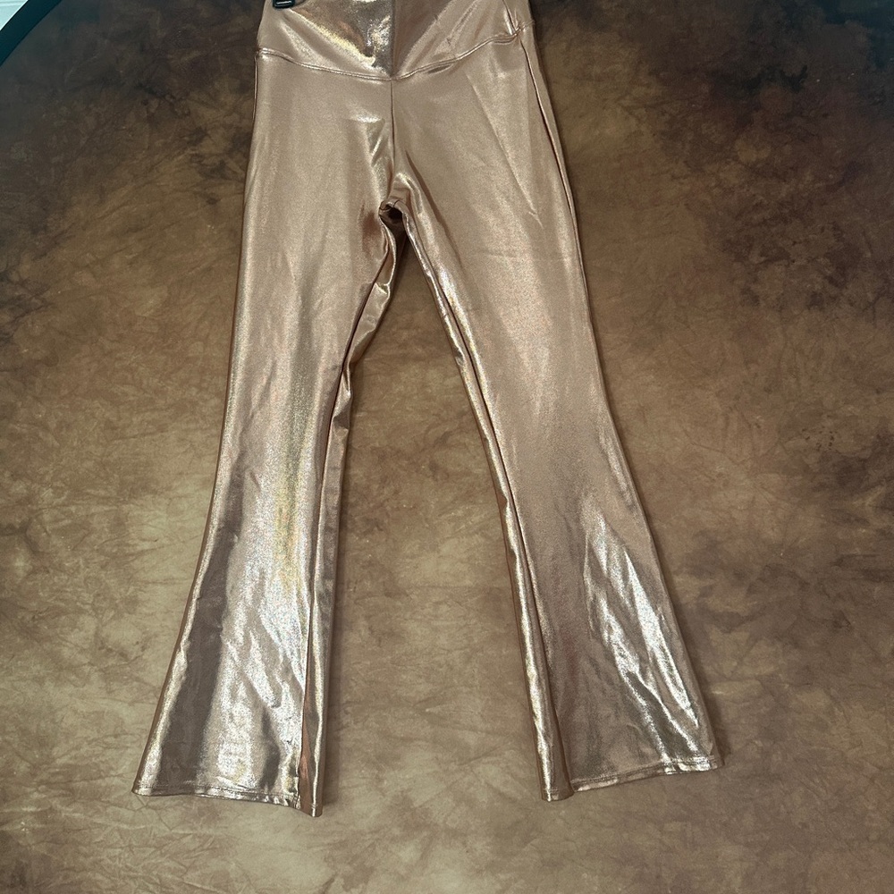 The Mighty Company Disco Pant Shimmering Rose Gold Bell Bottom Flare